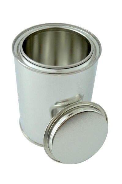 Leerdose Weißblech blank inkl. Deckel 0,5 Liter