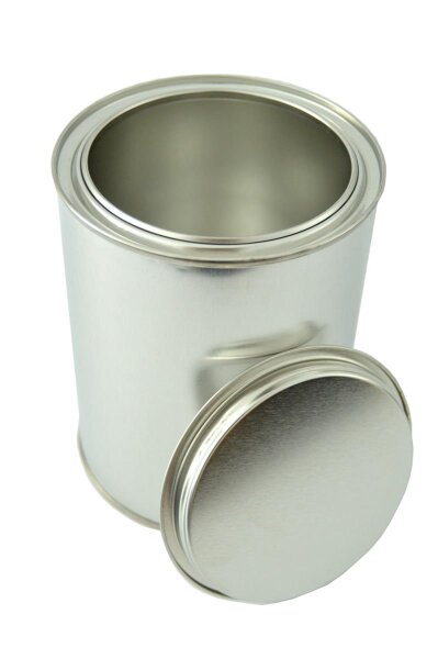 Leerdose Weißblech blank inkl. Deckel 1,0 Liter