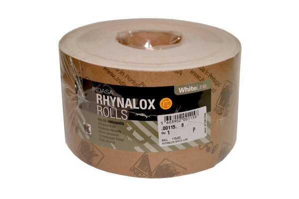 Rhynalox Plus Line Rollen 115 mm x 50 m, Lochung: ungelocht, Körnung: P 80