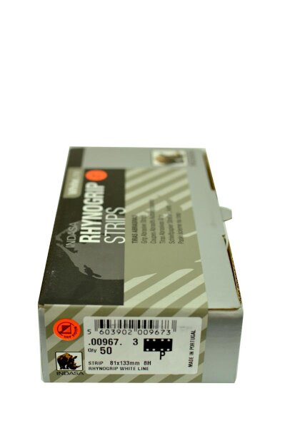 RHYNOGRIP White Line STREIFEN 81 x 133 mm Körnung: P 400, Lochung: 8H